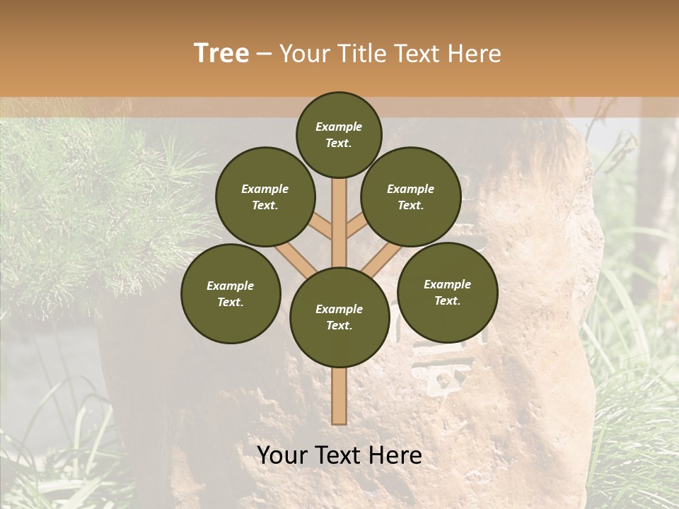 Stone Carved With Chinese Characters PowerPoint Template