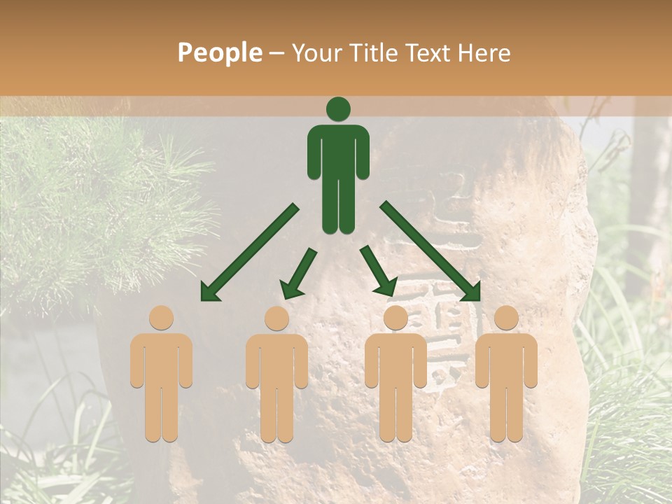 Stone Carved With Chinese Characters PowerPoint Template