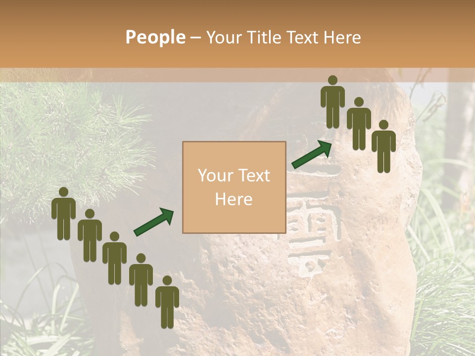 Stone Carved With Chinese Characters PowerPoint Template