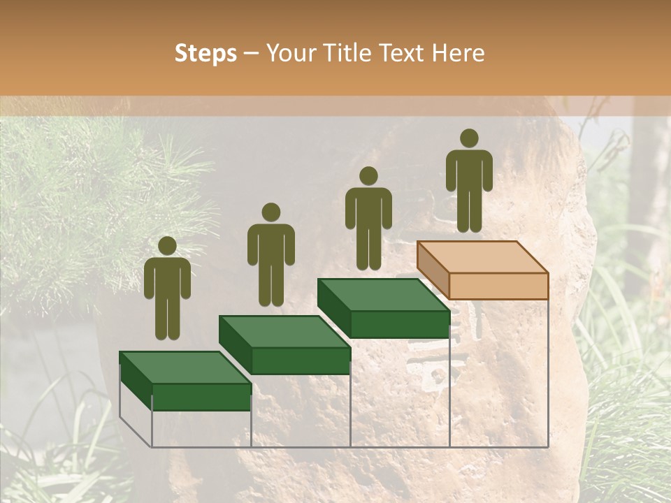 Stone Carved With Chinese Characters PowerPoint Template