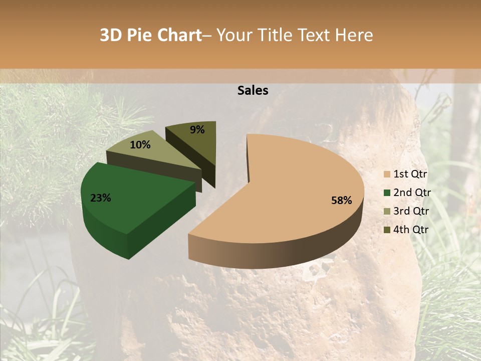 Stone Carved With Chinese Characters PowerPoint Template