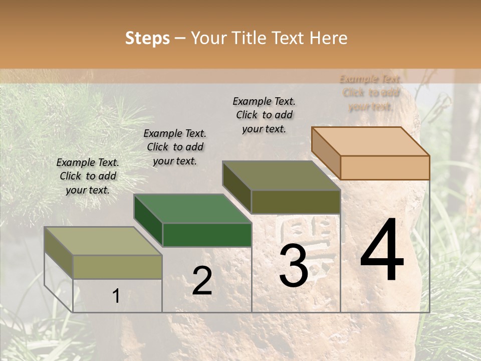 Stone Carved With Chinese Characters PowerPoint Template