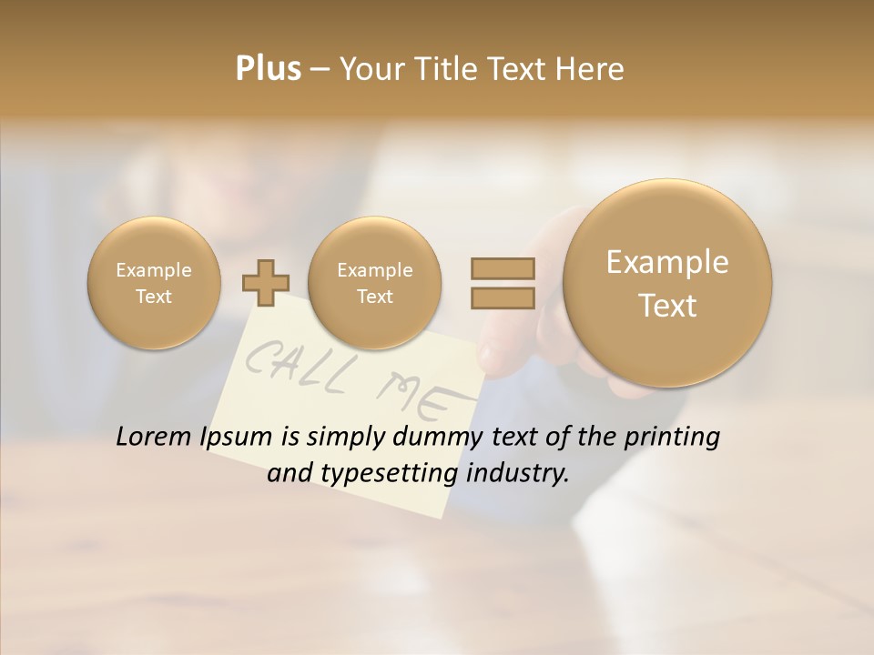 The Guy Holding The Sign Call Me PowerPoint Template