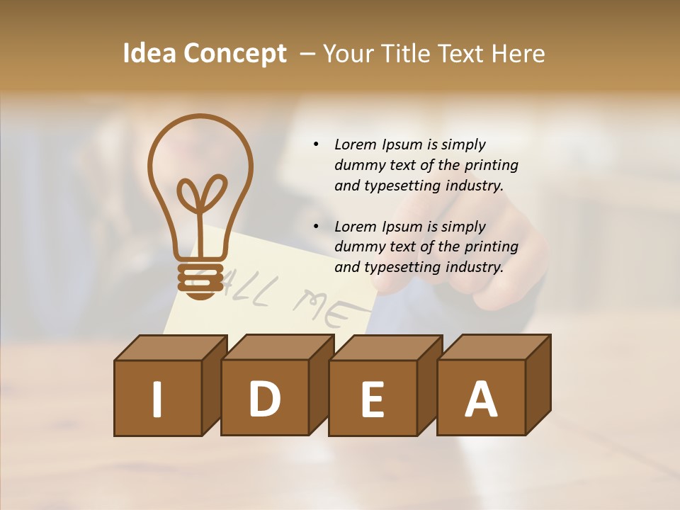 The Guy Holding The Sign Call Me PowerPoint Template