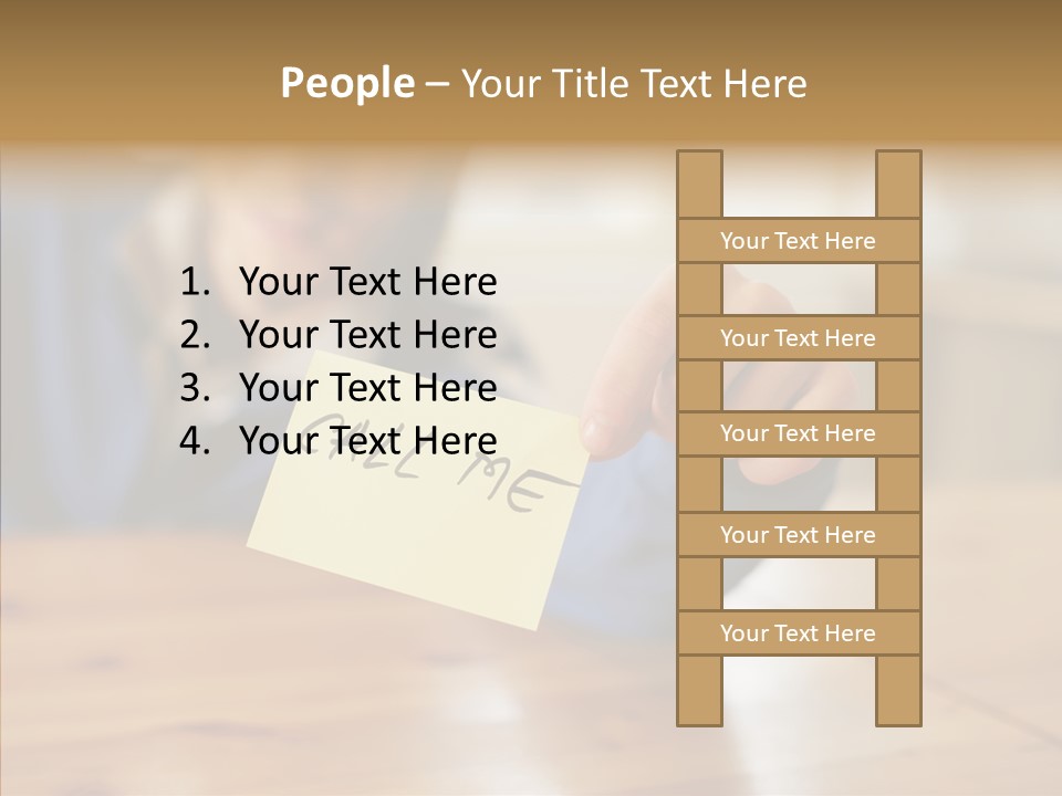 The Guy Holding The Sign Call Me PowerPoint Template