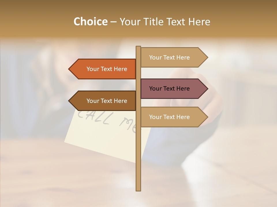 The Guy Holding The Sign Call Me PowerPoint Template