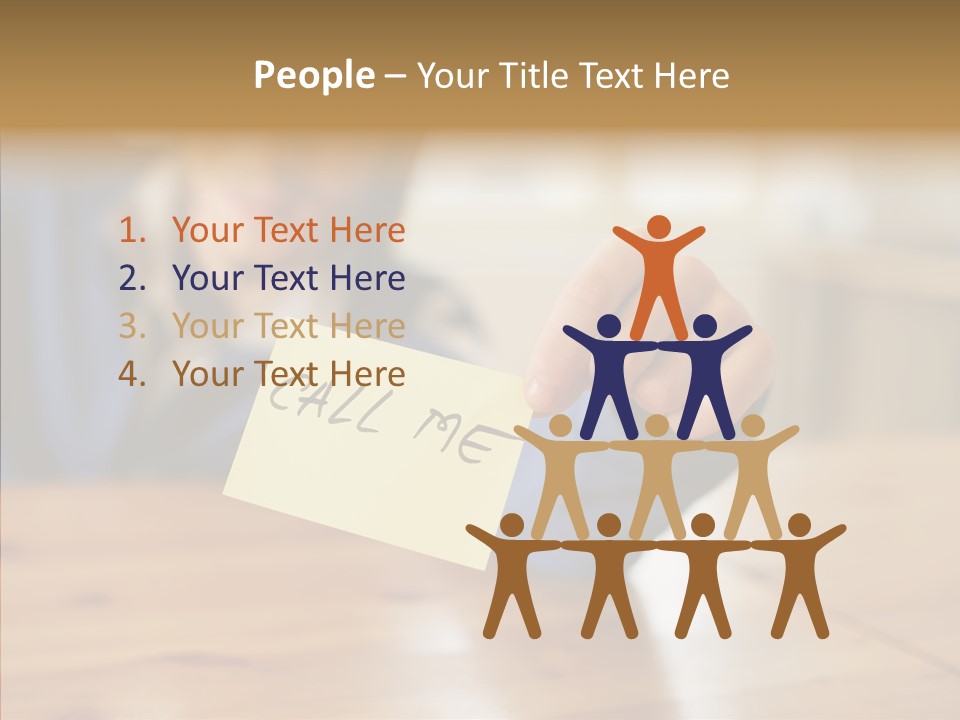 The Guy Holding The Sign Call Me PowerPoint Template