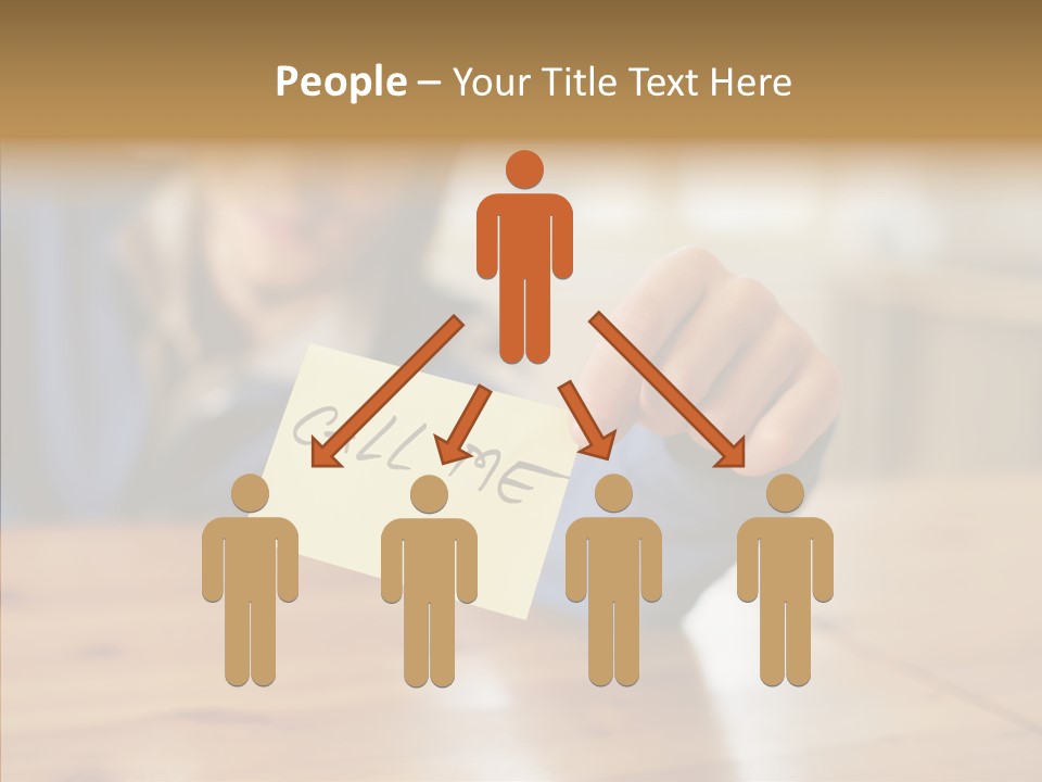 The Guy Holding The Sign Call Me PowerPoint Template