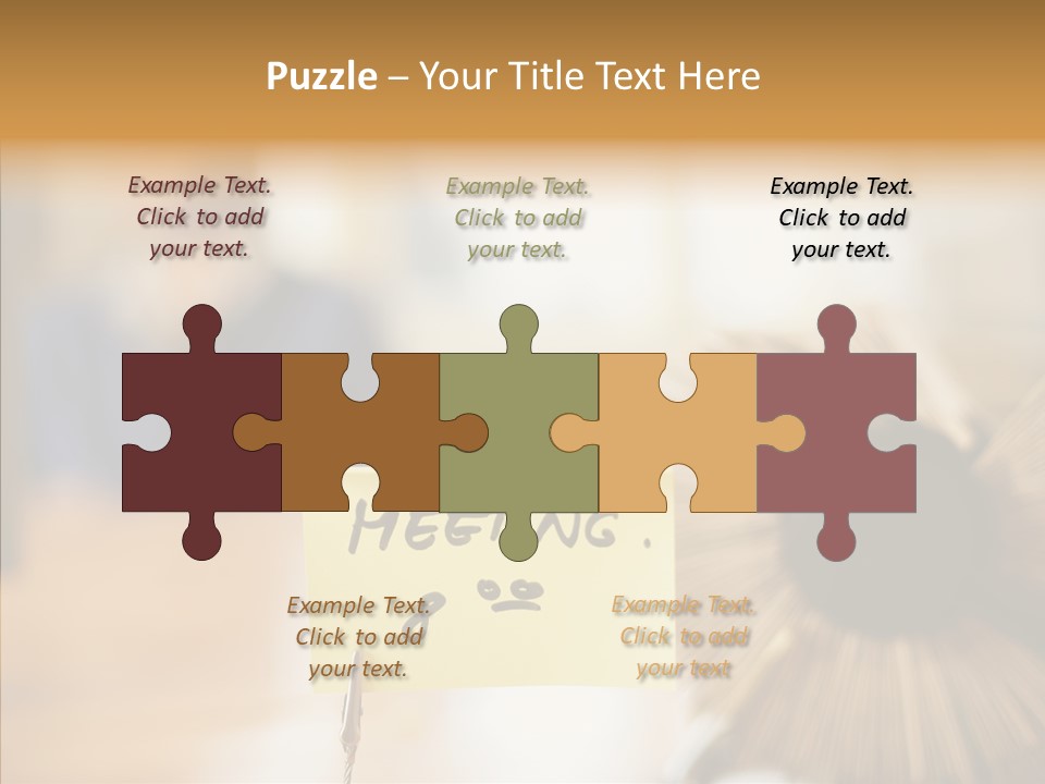 Note And Rotary Card File On Man's Desk PowerPoint Template