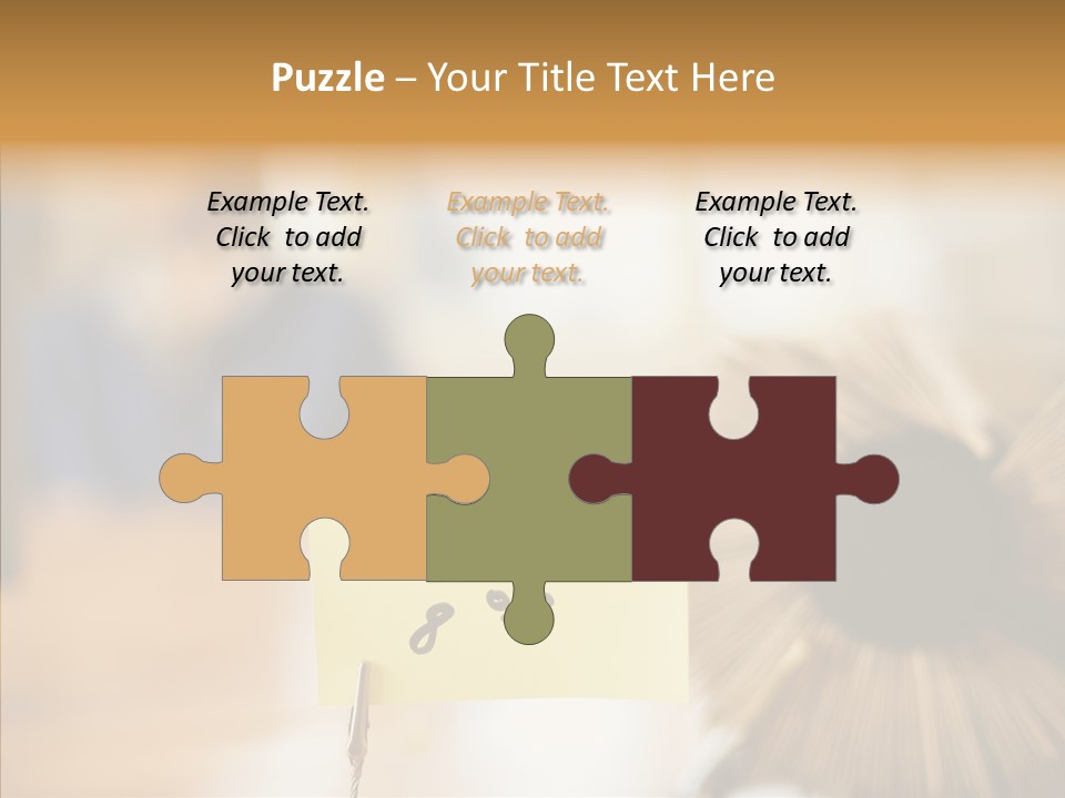 Note And Rotary Card File On Man's Desk PowerPoint Template