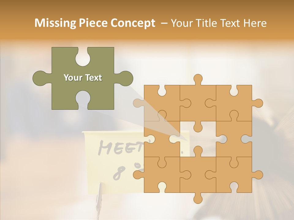 Note And Rotary Card File On Man's Desk PowerPoint Template