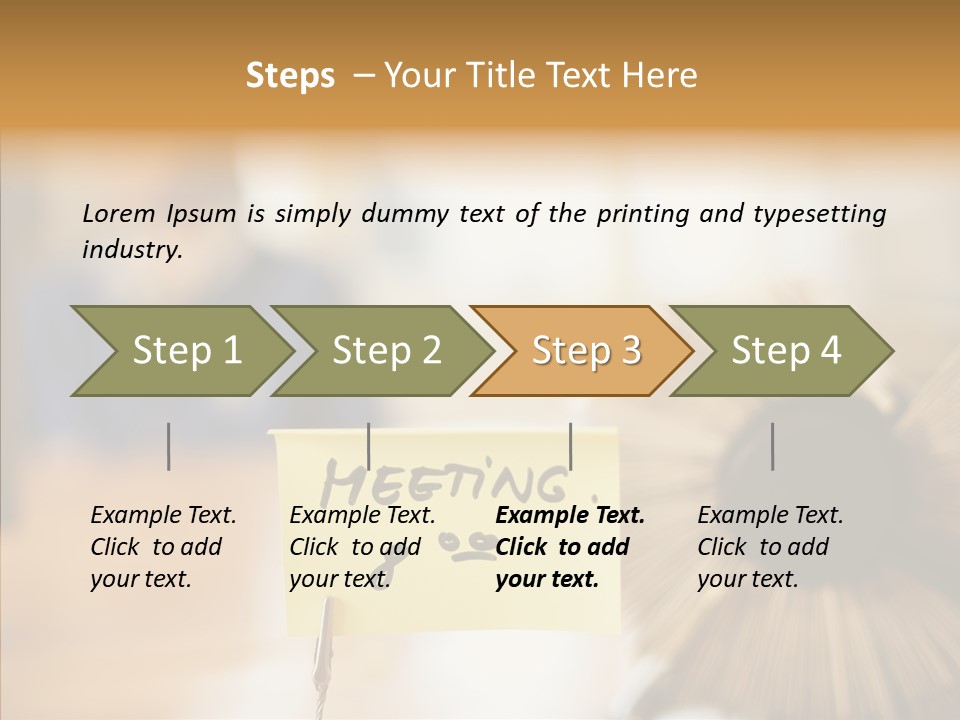Note And Rotary Card File On Man's Desk PowerPoint Template