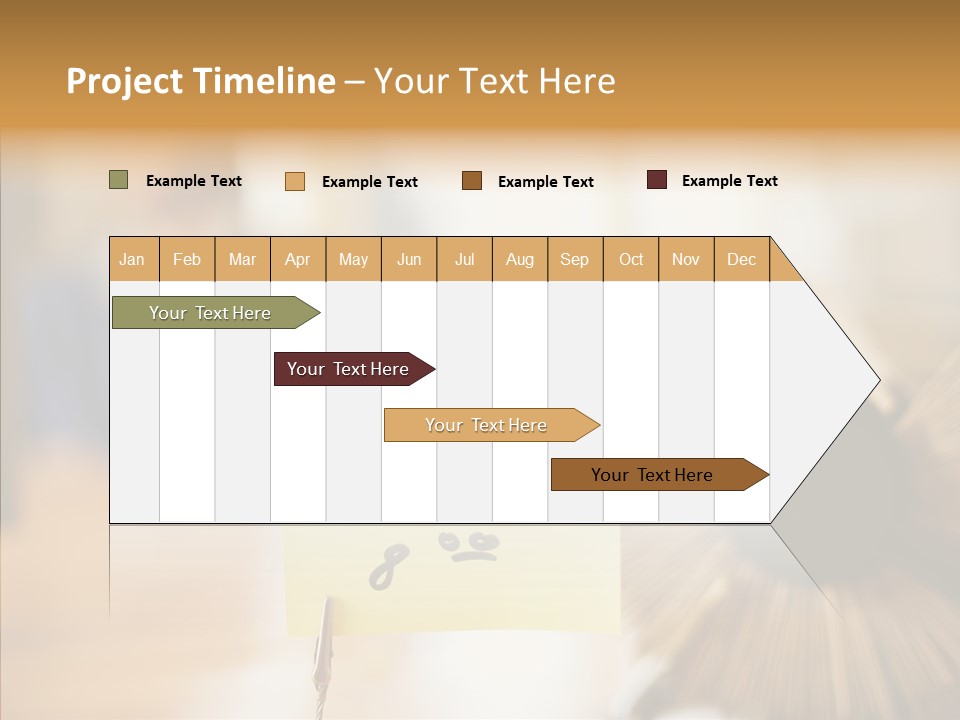Note And Rotary Card File On Man's Desk PowerPoint Template