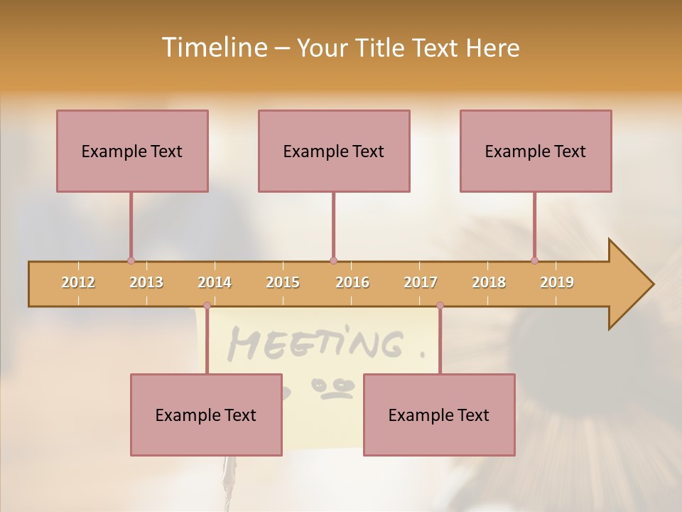 Note And Rotary Card File On Man's Desk PowerPoint Template