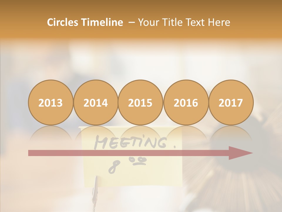 Note And Rotary Card File On Man's Desk PowerPoint Template