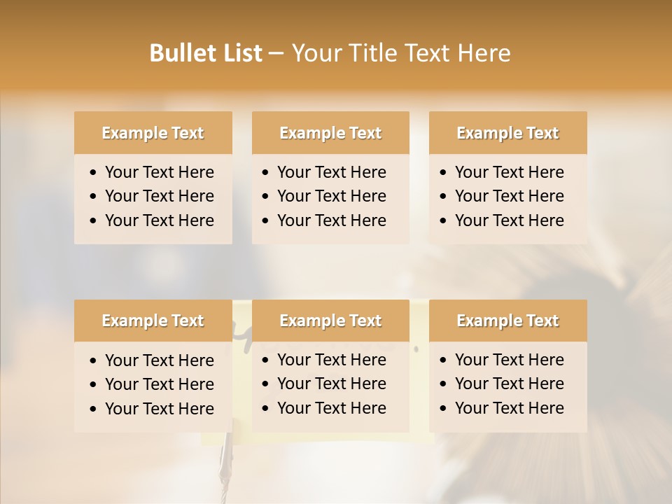 Note And Rotary Card File On Man's Desk PowerPoint Template