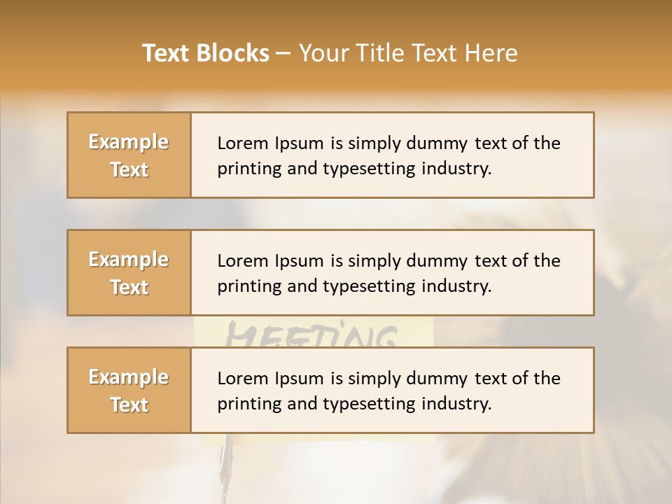 Note And Rotary Card File On Man's Desk PowerPoint Template