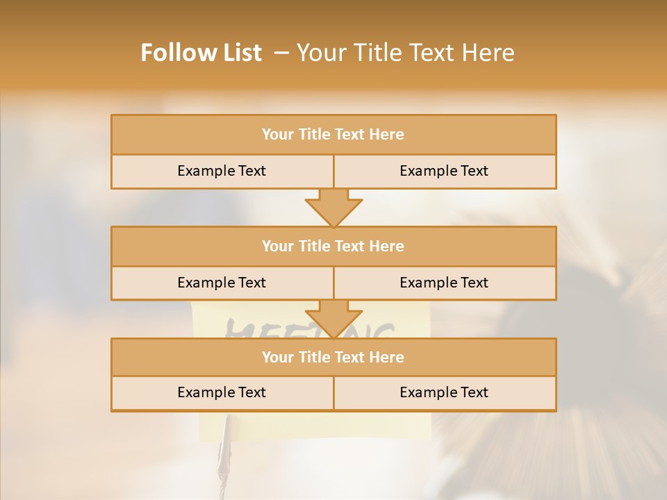 Note And Rotary Card File On Man's Desk PowerPoint Template