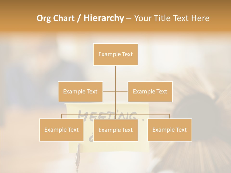 Note And Rotary Card File On Man's Desk PowerPoint Template