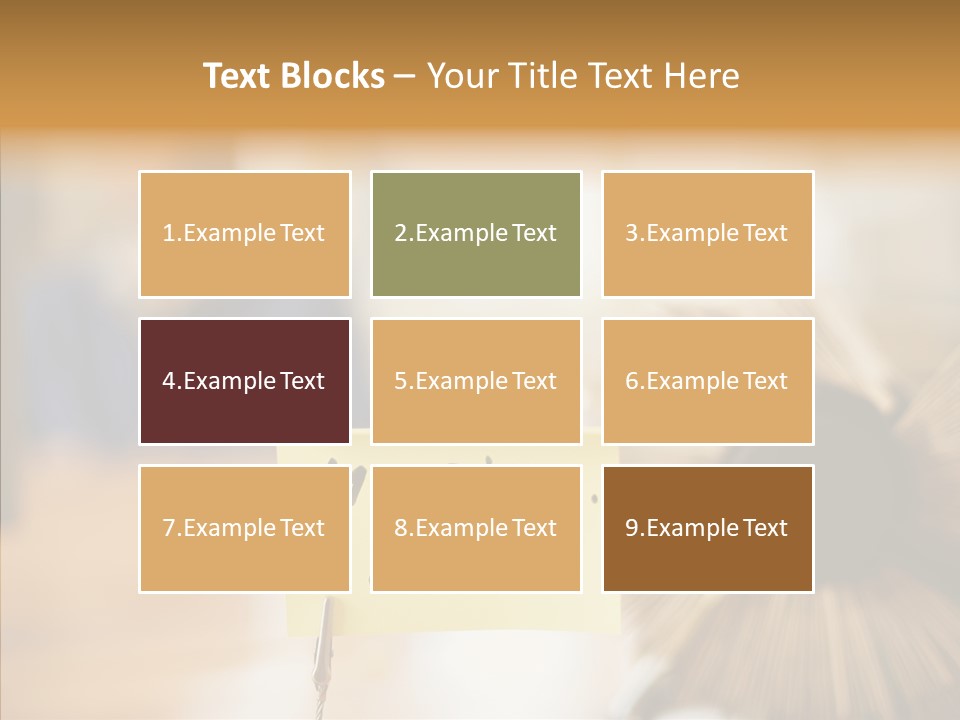 Note And Rotary Card File On Man's Desk PowerPoint Template