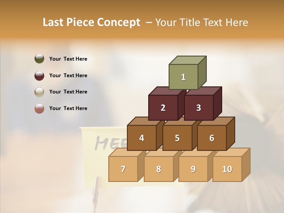 Note And Rotary Card File On Man's Desk PowerPoint Template