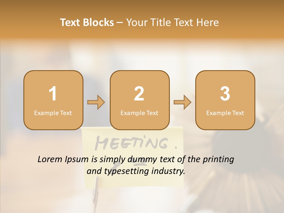 Note And Rotary Card File On Man's Desk PowerPoint Template