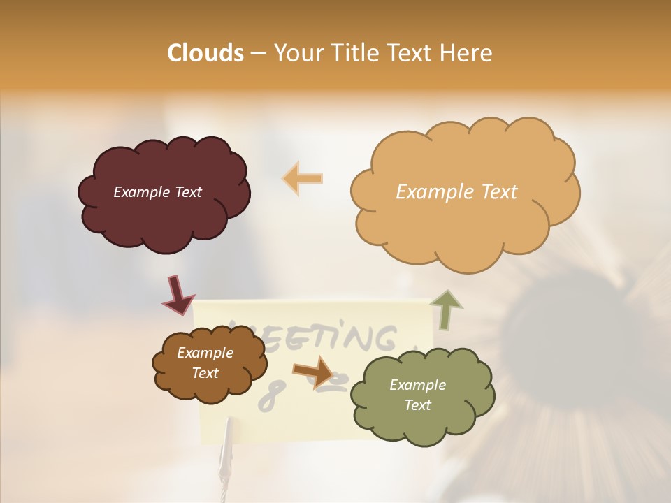 Note And Rotary Card File On Man's Desk PowerPoint Template