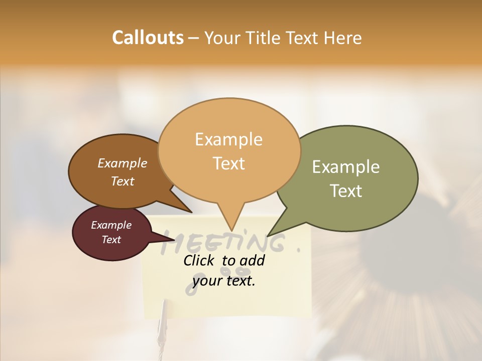 Note And Rotary Card File On Man's Desk PowerPoint Template