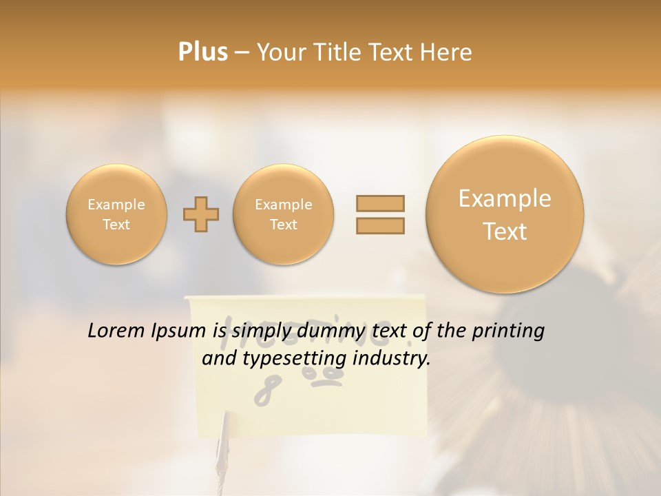 Note And Rotary Card File On Man's Desk PowerPoint Template