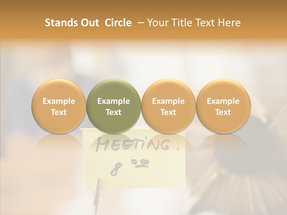 Note And Rotary Card File On Man's Desk PowerPoint Template