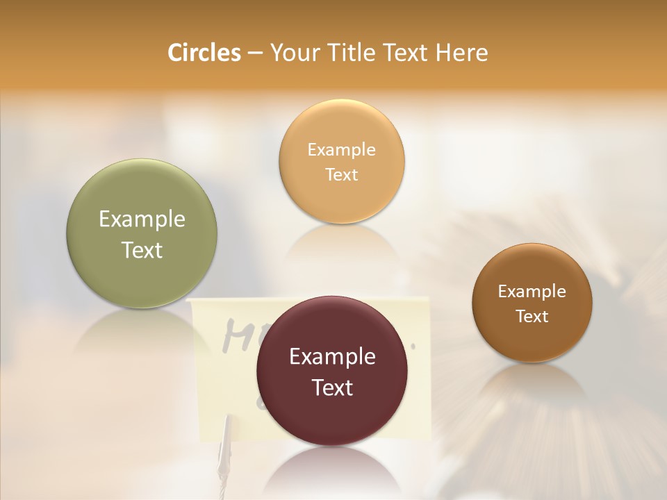 Note And Rotary Card File On Man's Desk PowerPoint Template