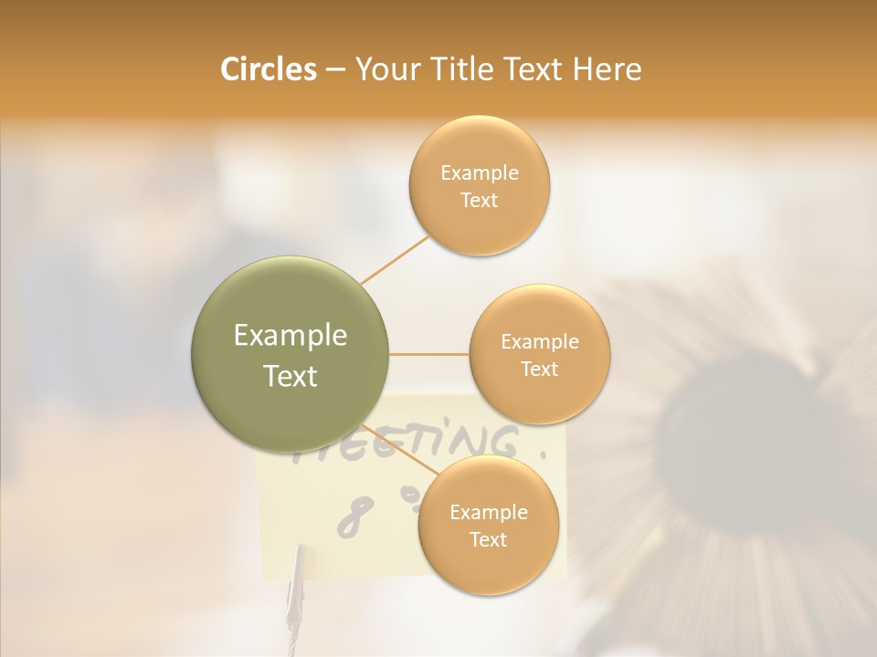 Note And Rotary Card File On Man's Desk PowerPoint Template