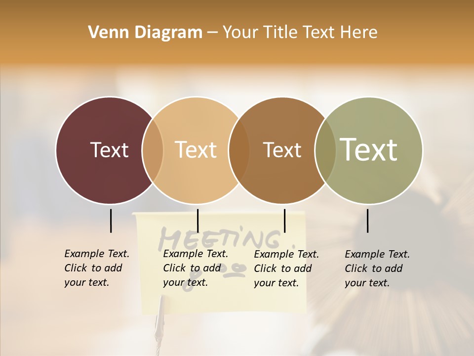 Note And Rotary Card File On Man's Desk PowerPoint Template