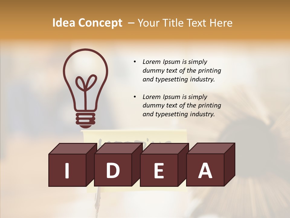 Note And Rotary Card File On Man's Desk PowerPoint Template