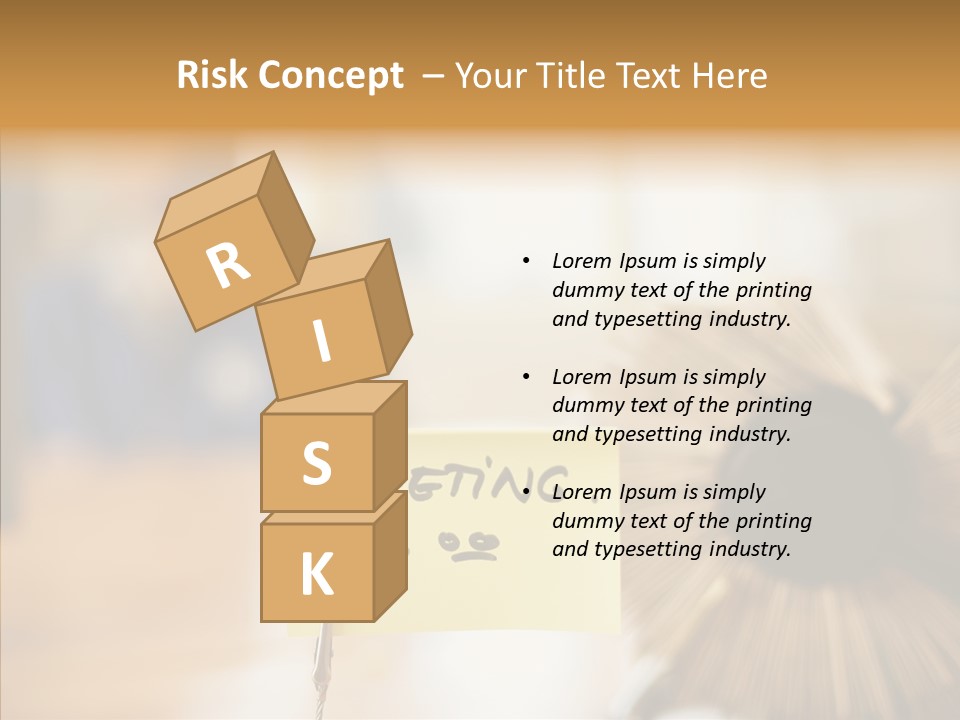 Note And Rotary Card File On Man's Desk PowerPoint Template