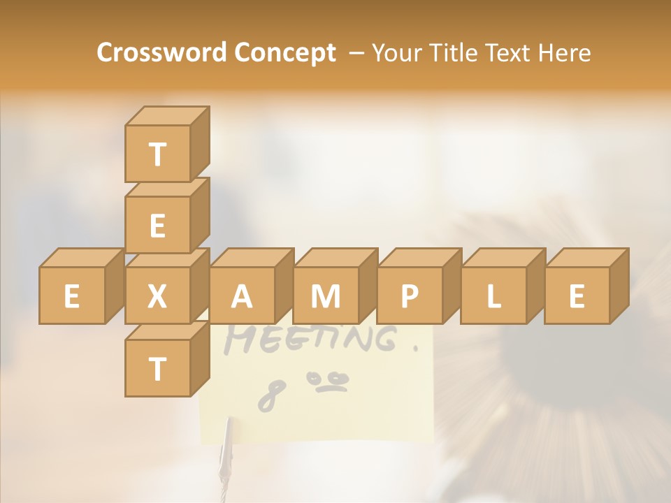 Note And Rotary Card File On Man's Desk PowerPoint Template