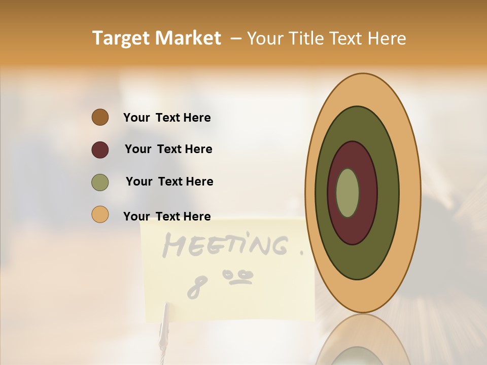 Note And Rotary Card File On Man's Desk PowerPoint Template