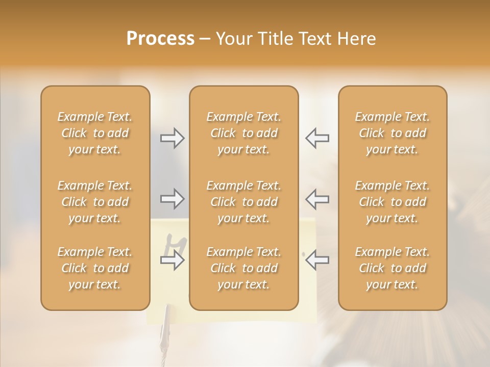 Note And Rotary Card File On Man's Desk PowerPoint Template