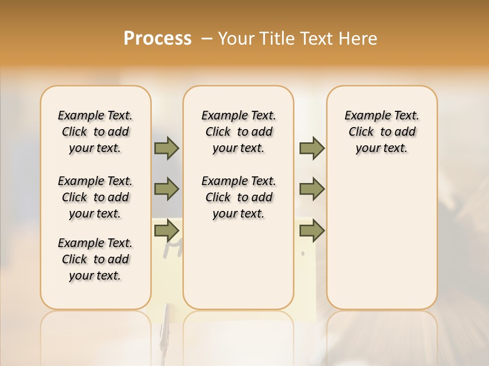 Note And Rotary Card File On Man's Desk PowerPoint Template