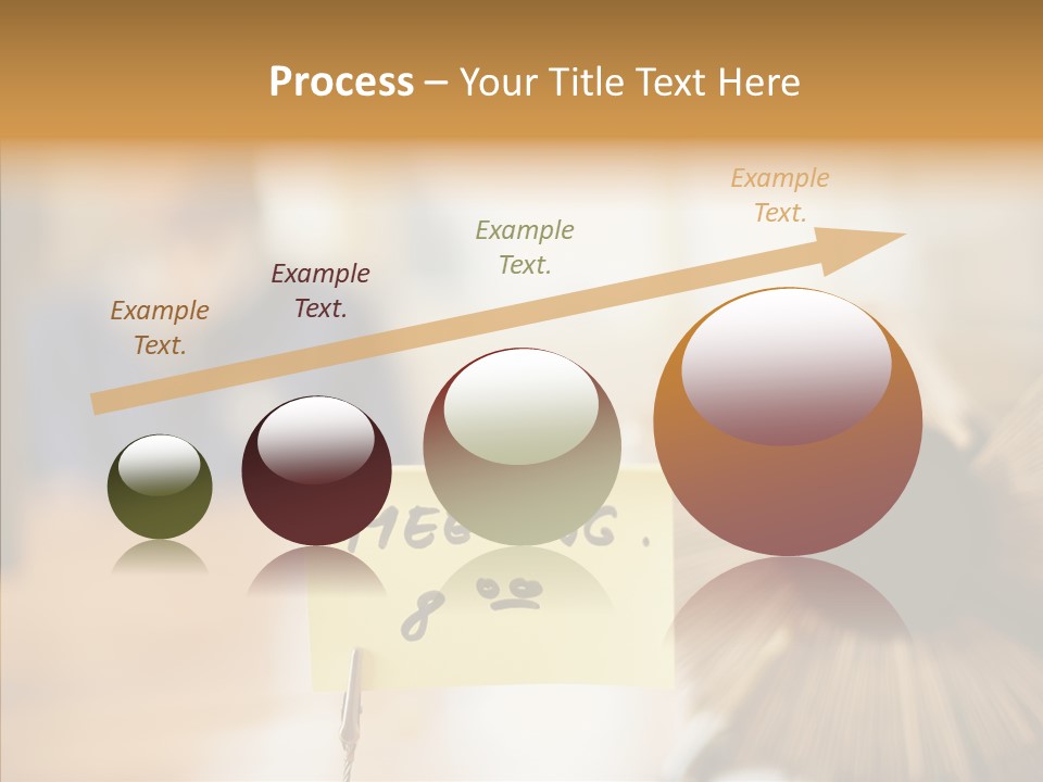 Note And Rotary Card File On Man's Desk PowerPoint Template