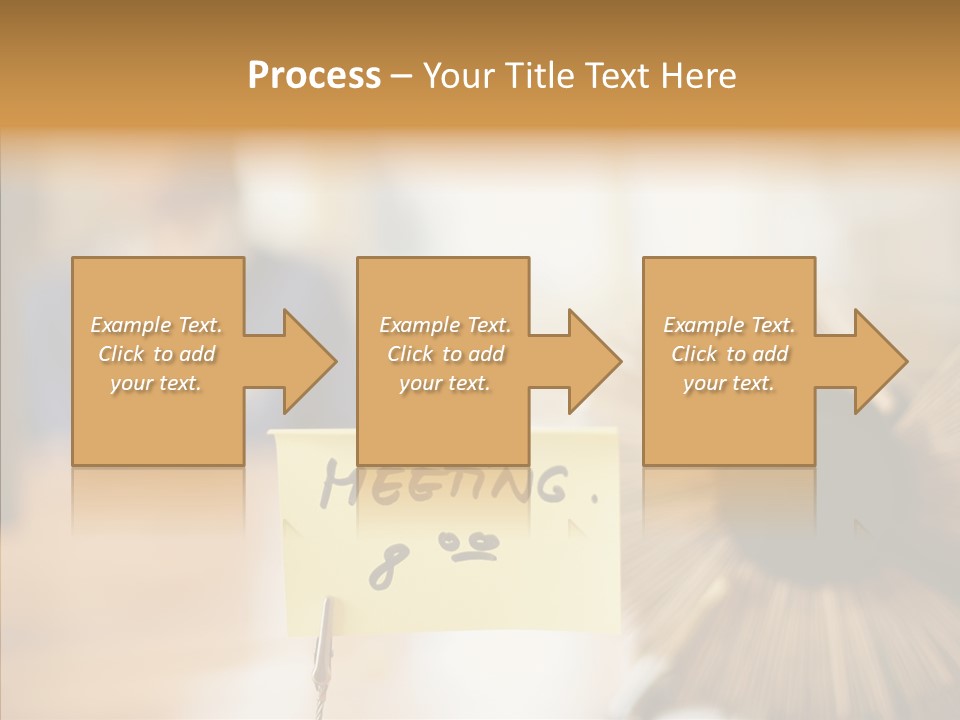 Note And Rotary Card File On Man's Desk PowerPoint Template