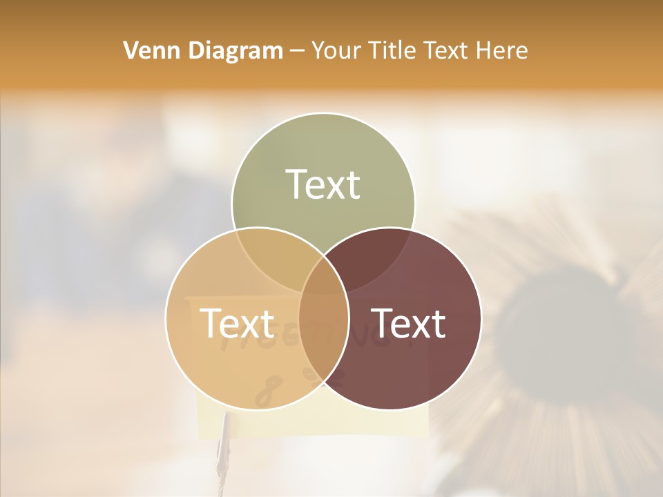 Note And Rotary Card File On Man's Desk PowerPoint Template