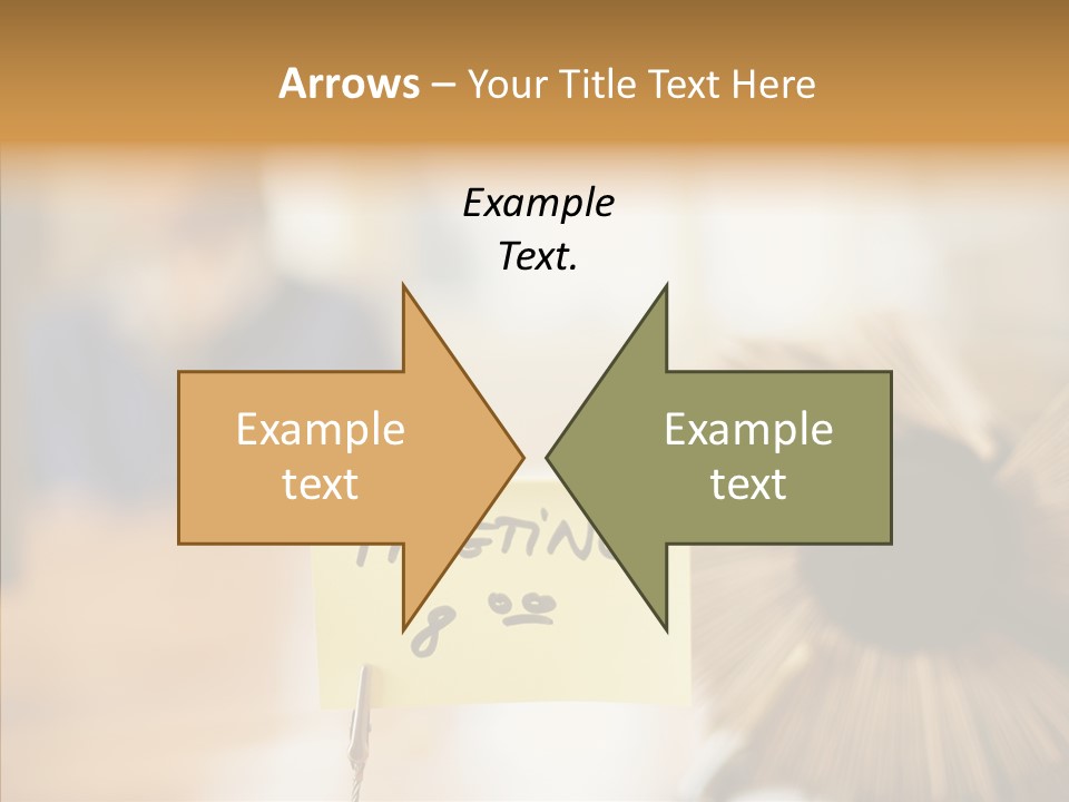 Note And Rotary Card File On Man's Desk PowerPoint Template