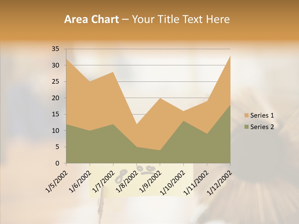 Note And Rotary Card File On Man's Desk PowerPoint Template