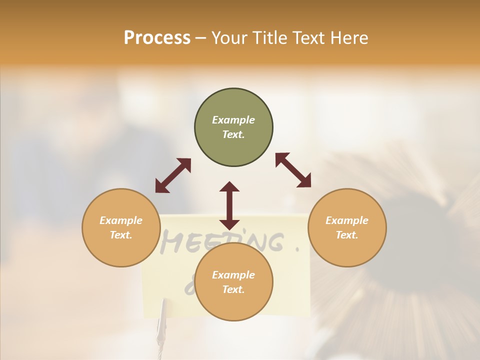 Note And Rotary Card File On Man's Desk PowerPoint Template