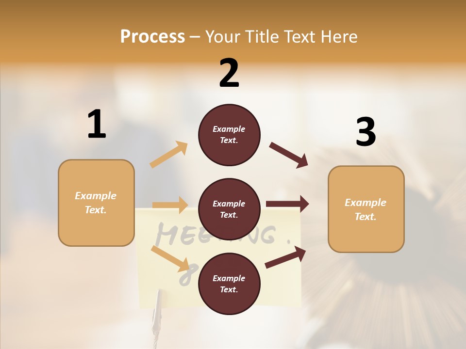 Note And Rotary Card File On Man's Desk PowerPoint Template