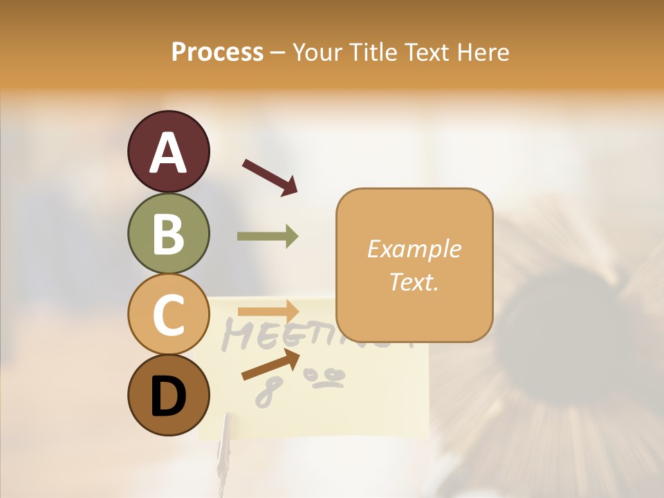 Note And Rotary Card File On Man's Desk PowerPoint Template