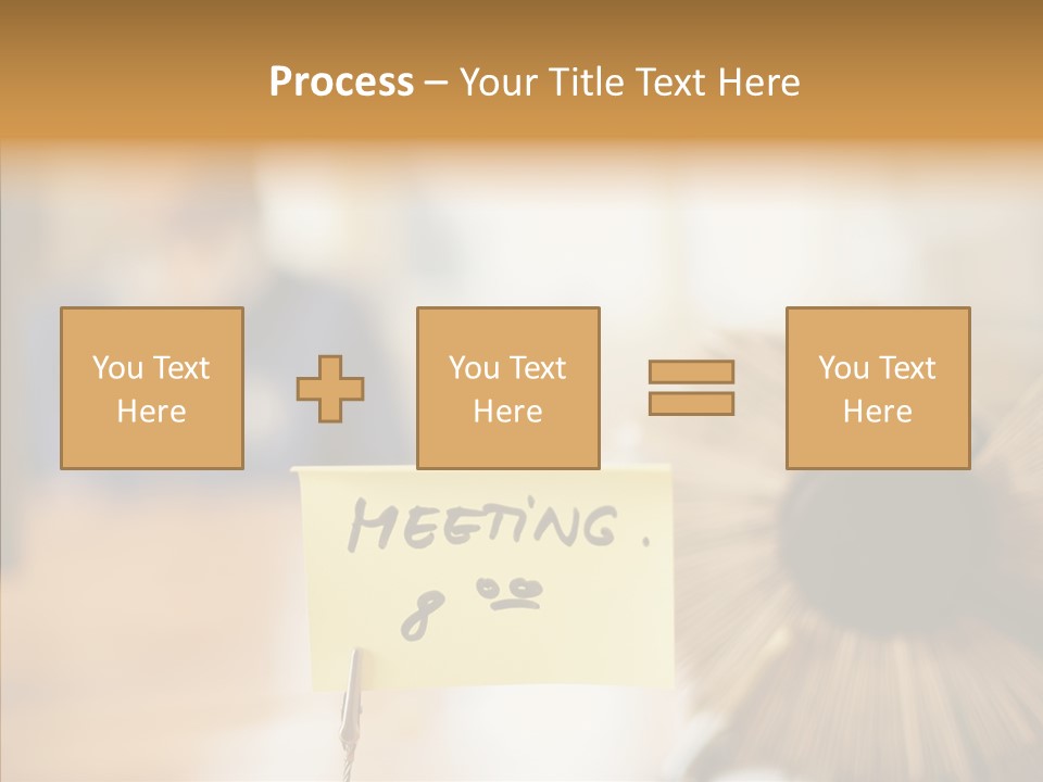Note And Rotary Card File On Man's Desk PowerPoint Template