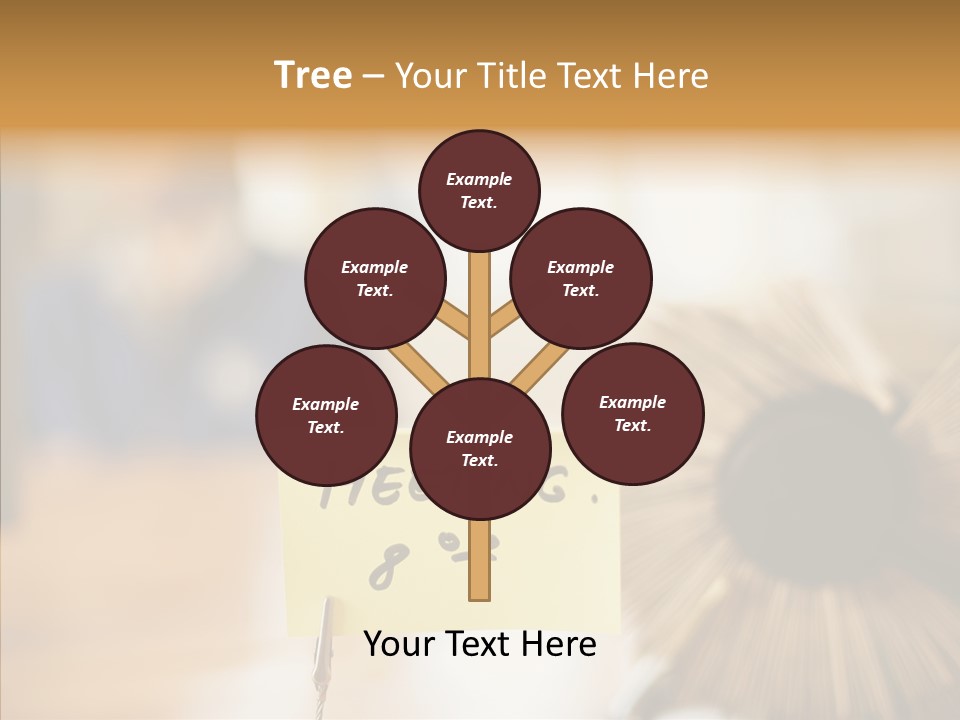 Note And Rotary Card File On Man's Desk PowerPoint Template