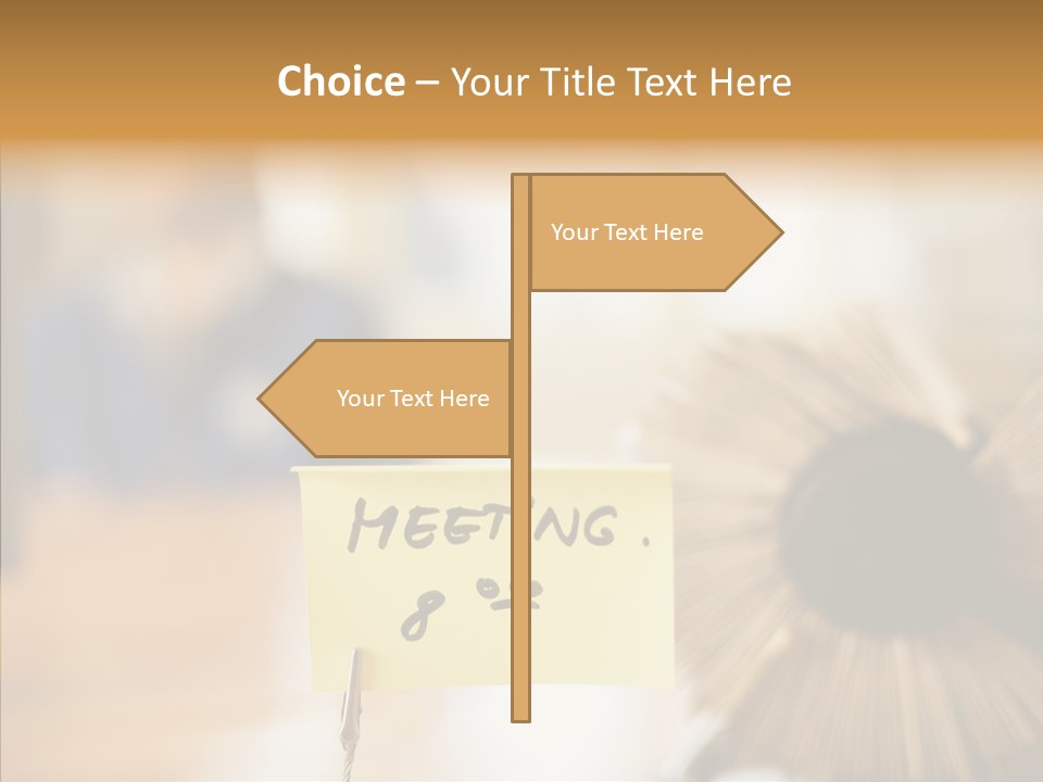 Note And Rotary Card File On Man's Desk PowerPoint Template